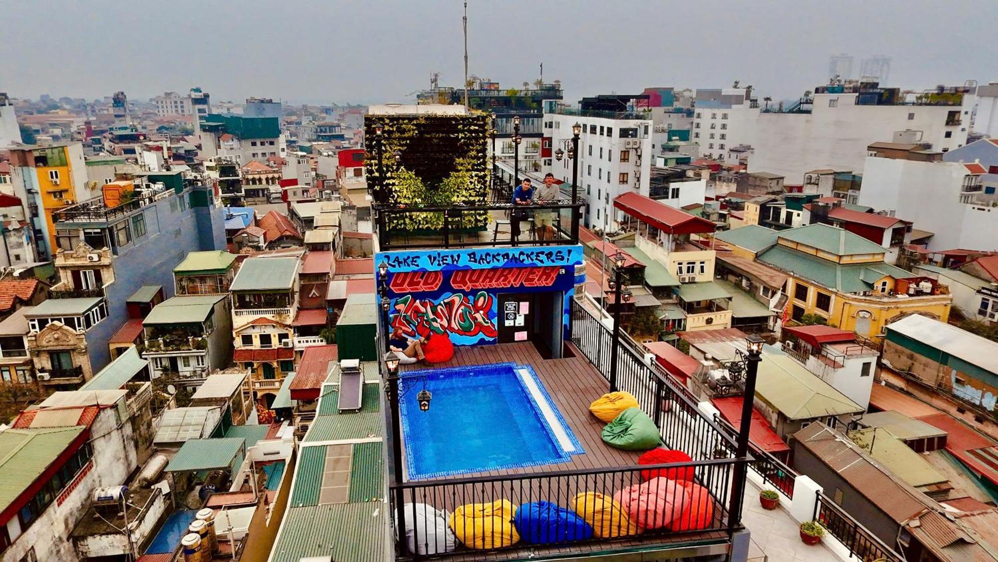 Lakeview Backpackers Hostel & Rooftop Bar Ханой Экстерьер фото